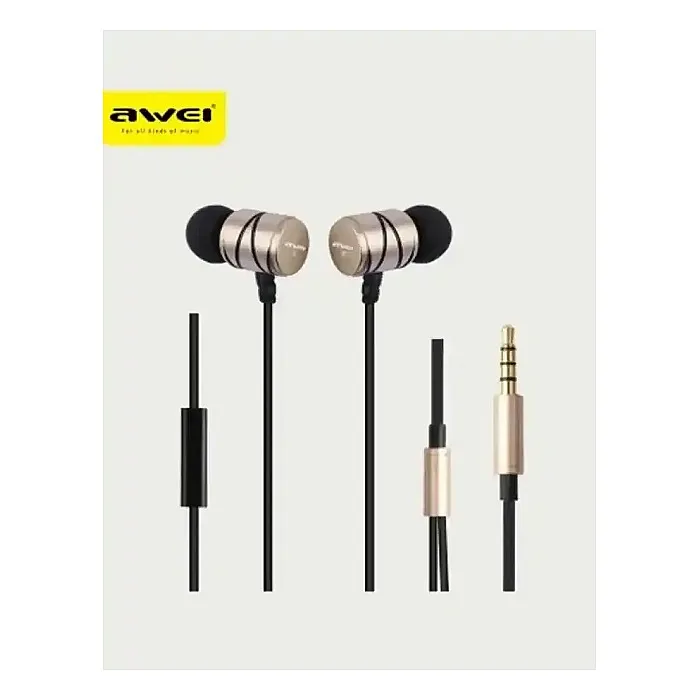 Awei Q5i Ear-Earphone Earbuds With Microphone Noise Cancelling for Android IOS